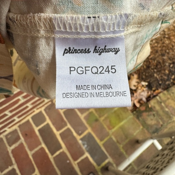 Princess Highway Farm Scene Animals Linen Cotton Short Sleeve Sz. 10 Dress - Picture 6 of 8